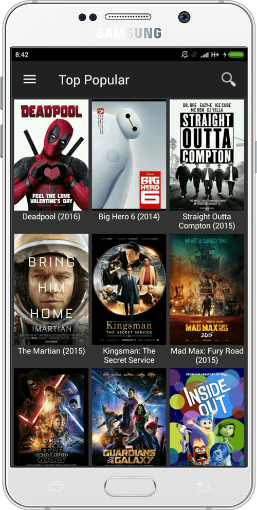 mobile screenshot of application cinemabox